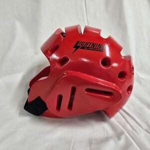 ProForce Lightning Red Martial Arts Sparring Headgear Helmet Large 8191204